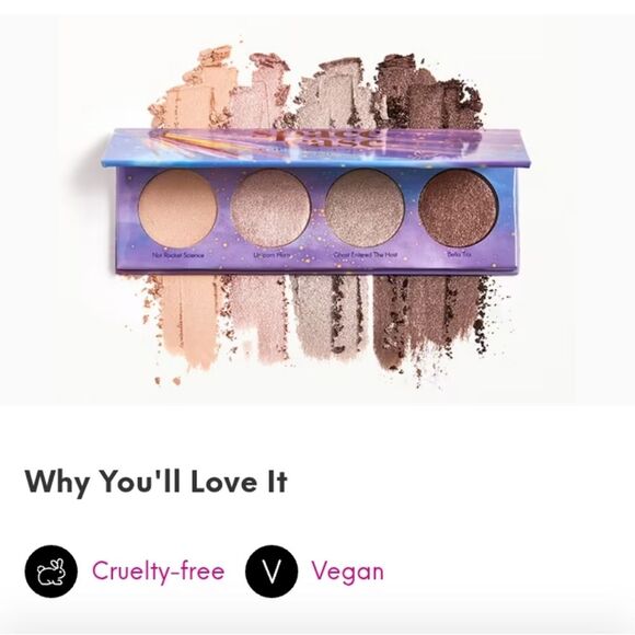 Space Case Cosmetics Eyeshadow Quad With Mirror Case And Makeup Cosmetics Beauty - Picture 2 of 16